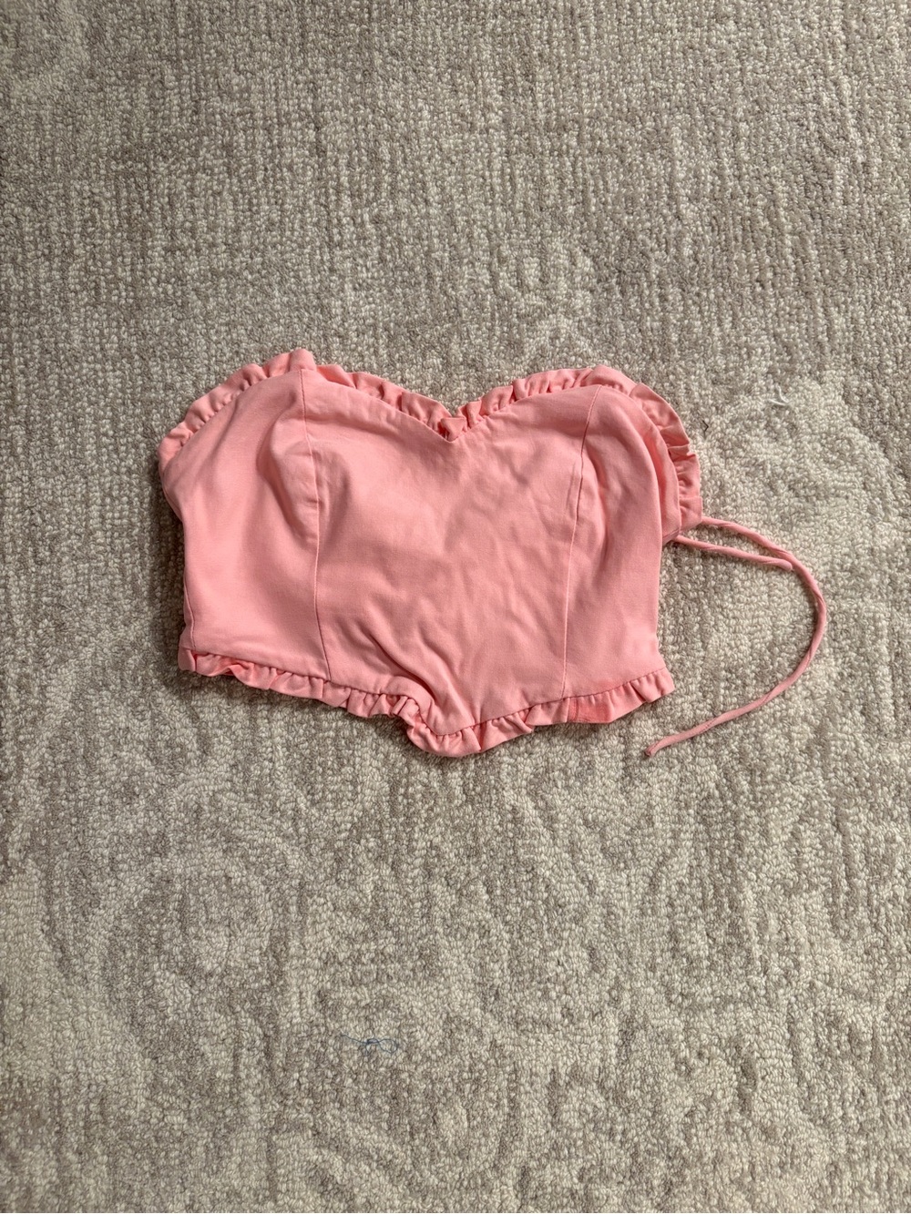 Princess Polly NWOT Sweetheart Crop Top Pink Size 6